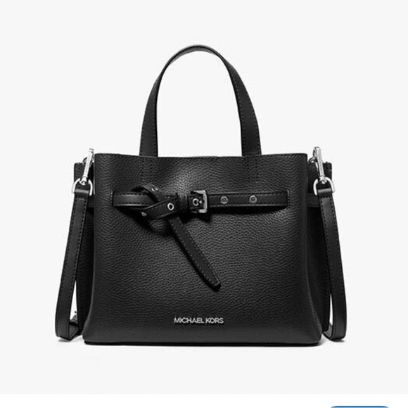 Michael Kors Black Pebbled Leather Mini Satchel - NWT - Picture 1 of 11